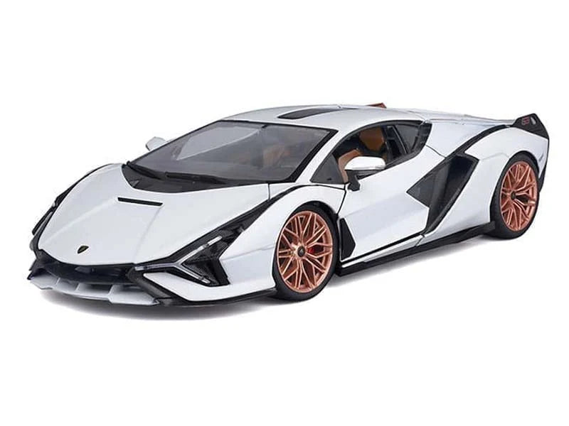 Lamborghini Sian FKP 37 - White (Plus Series) Diecast 1:18 Scale Model - Bburago 11046WH