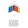 DIY Color Your Own Doodle Canvas Tote Bags with Markers Kit (Makes 12)