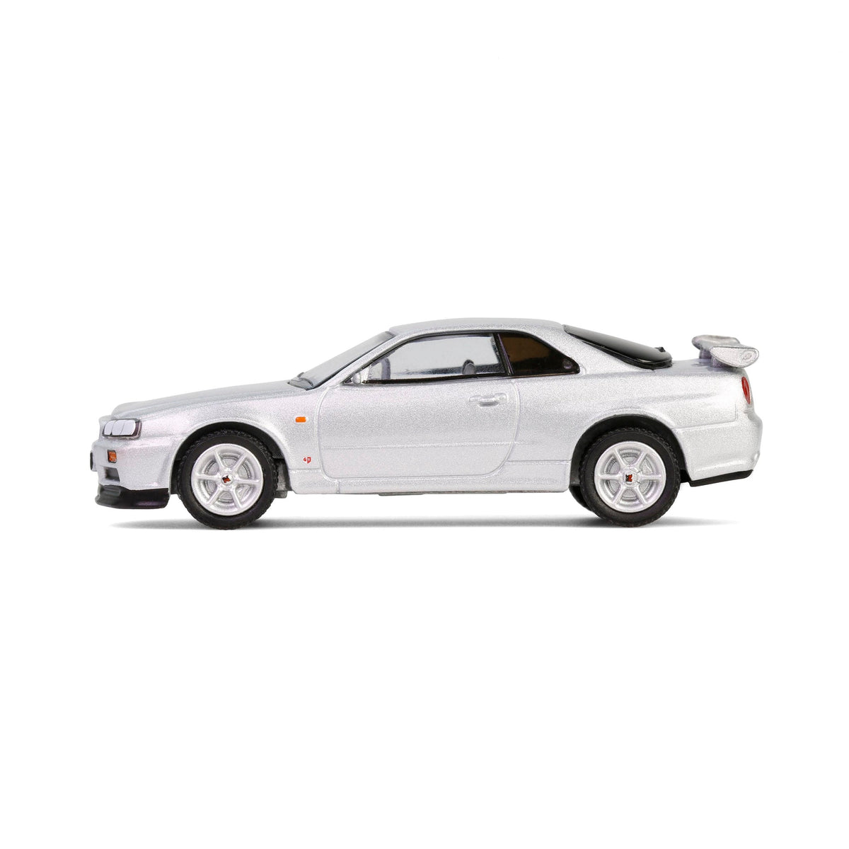 1999 Nissan Skyline V-Spec R34 Sonic Silver GreenLight 1:64 diecast model - image 2