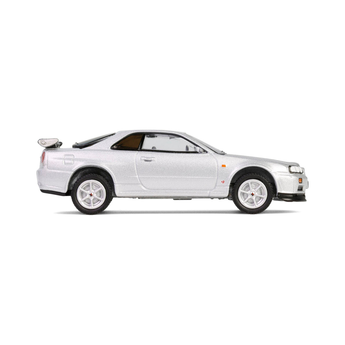 1999 Nissan Skyline V-Spec R34 Sonic Silver GreenLight 1:64 diecast model - image 6