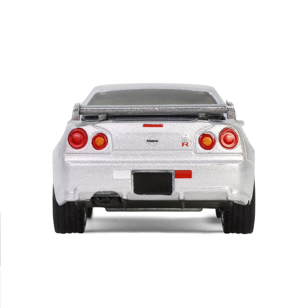 1999 Nissan Skyline V-Spec R34 Sonic Silver GreenLight 1:64 diecast model - image 7