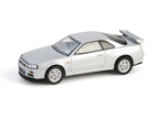 1999 Nissan Skyline V-Spec R34 Sonic Silver GreenLight 1:64 diecast model