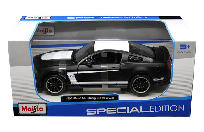 2012 Ford Mustang Boss 302 Matte Black – Maisto 1:24 Diecast