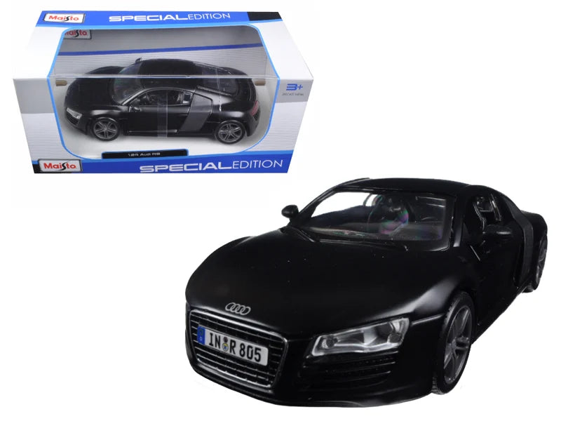 Audi R8 Matte Black – Maisto 1:24 Diecast