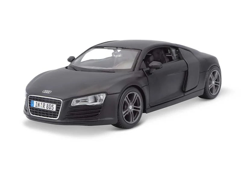 Audi R8 Matte Black – Maisto 1:24 Diecast