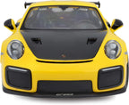 Porsche 911 GT3 RS Yellow with Carbon Hood – Maisto 1:24 Diecast