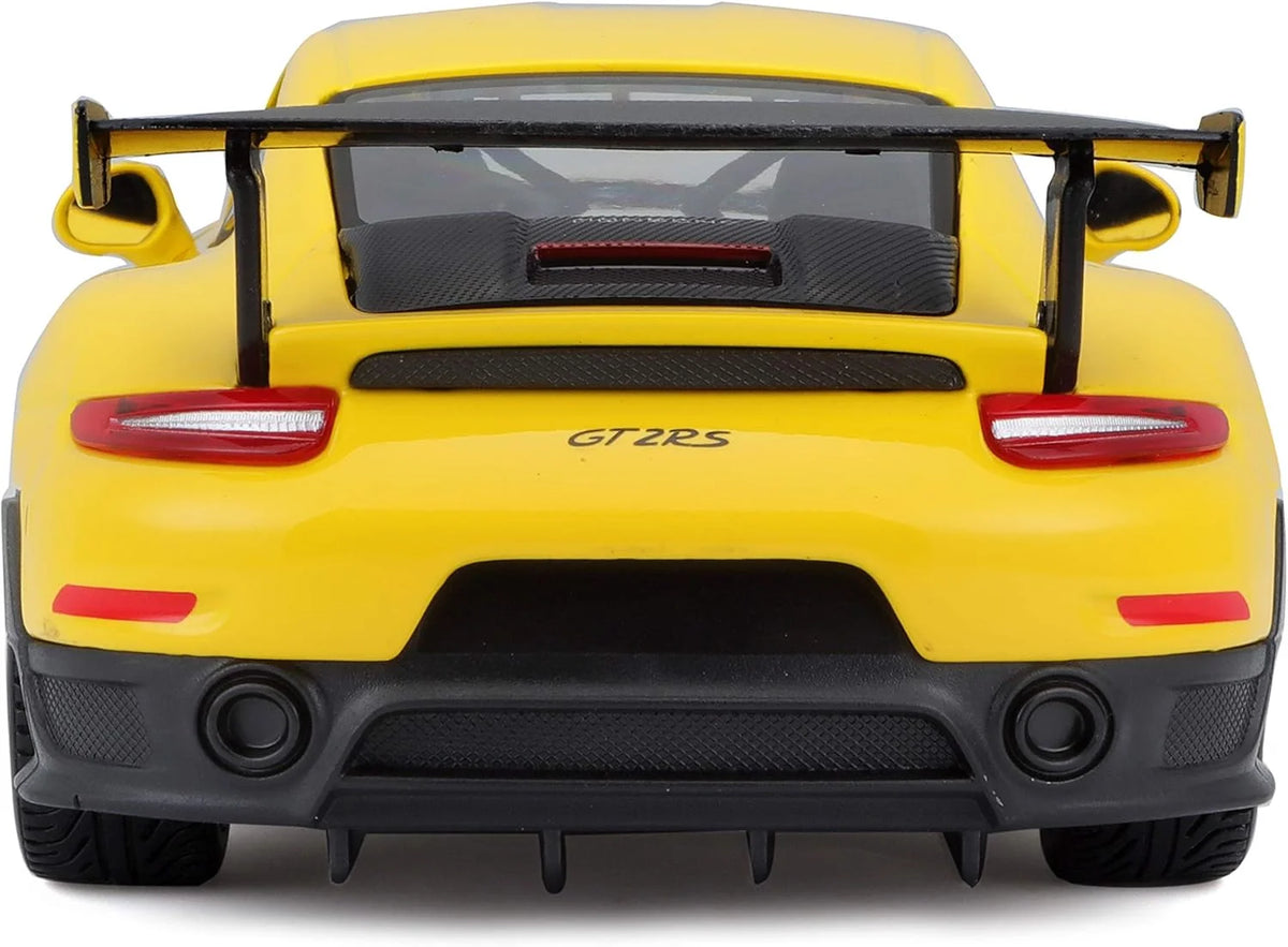 Porsche 911 GT3 RS Yellow with Carbon Hood – Maisto 1:24 Diecast