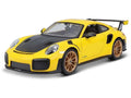 Porsche 911 GT3 RS Yellow with Carbon Hood – Maisto 1:24 Diecast