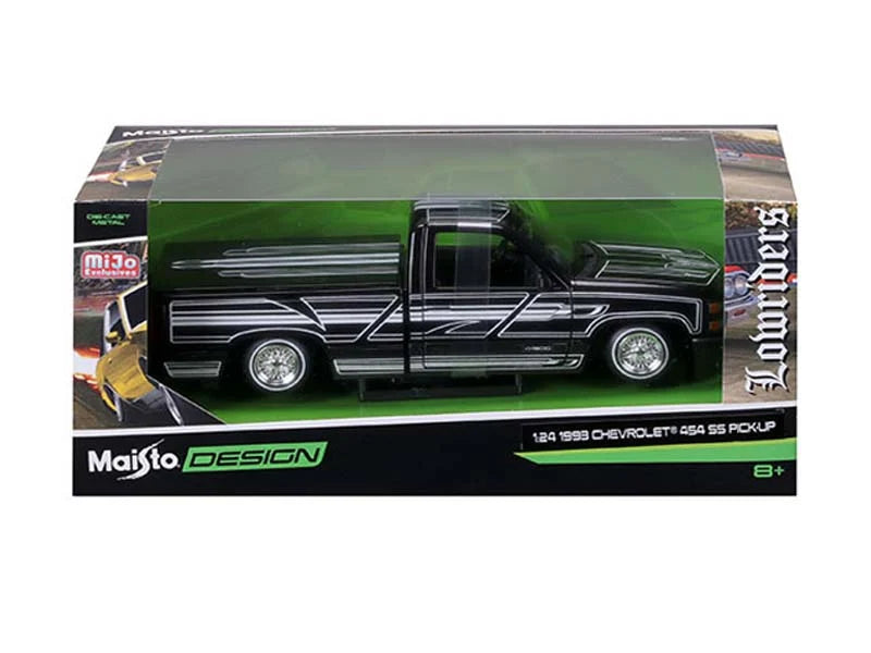 1993 Chevrolet 454 SS Pickup Lowrider Black – Maisto 1:24 Diecast