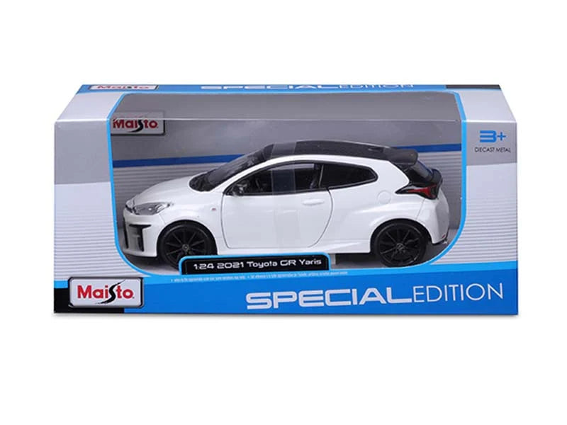 2021 Toyota GR Yaris White – Maisto 1:24 Diecast