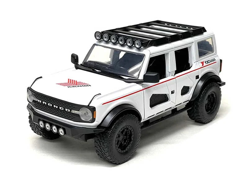 2021 Ford Bronco Custom Yokohama White – Jada 1:24 Diecast