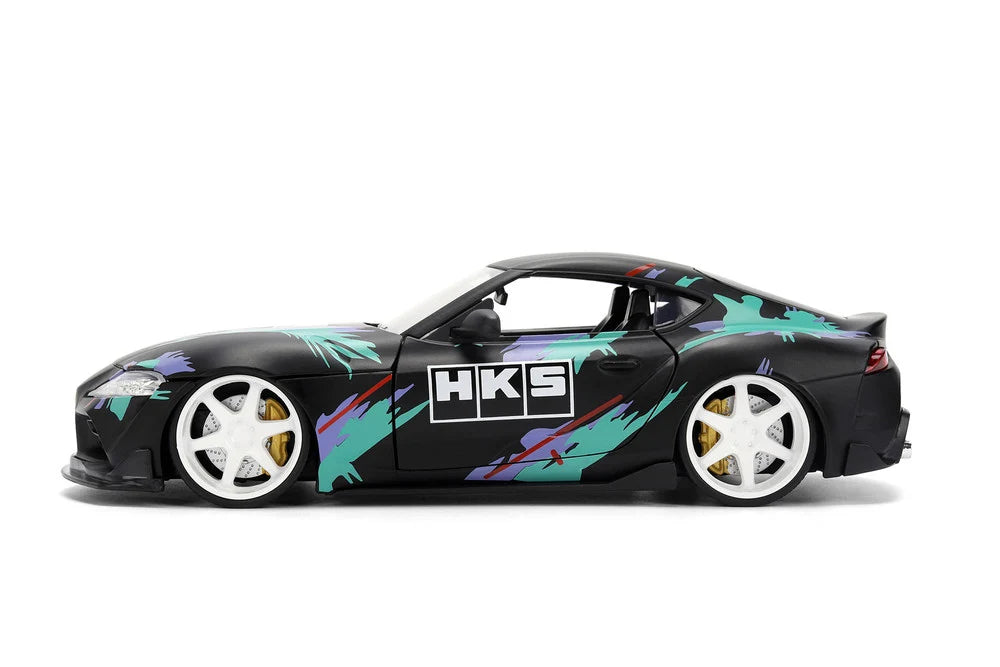 2020 Toyota GR Supra HKS Black Green JDM Tuners Jada 1:24 - 37023