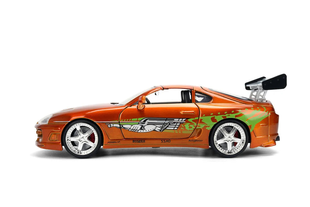 Brian's 1995 Toyota Supra Orange Fast & Furious 25th Anniversary Jada 1:24 - 37703