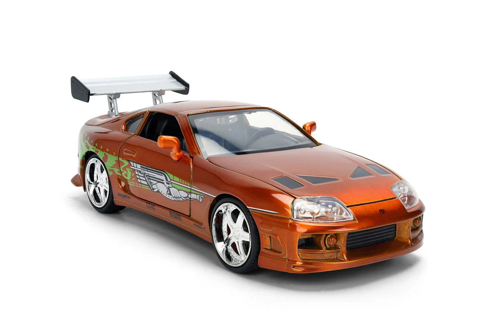 Brian's 1995 Toyota Supra Orange Fast & Furious 25th Anniversary Jada 1:24 - 37703