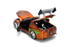 Brian's 1995 Toyota Supra Orange Fast & Furious 25th Anniversary Jada 1:24 - 37703