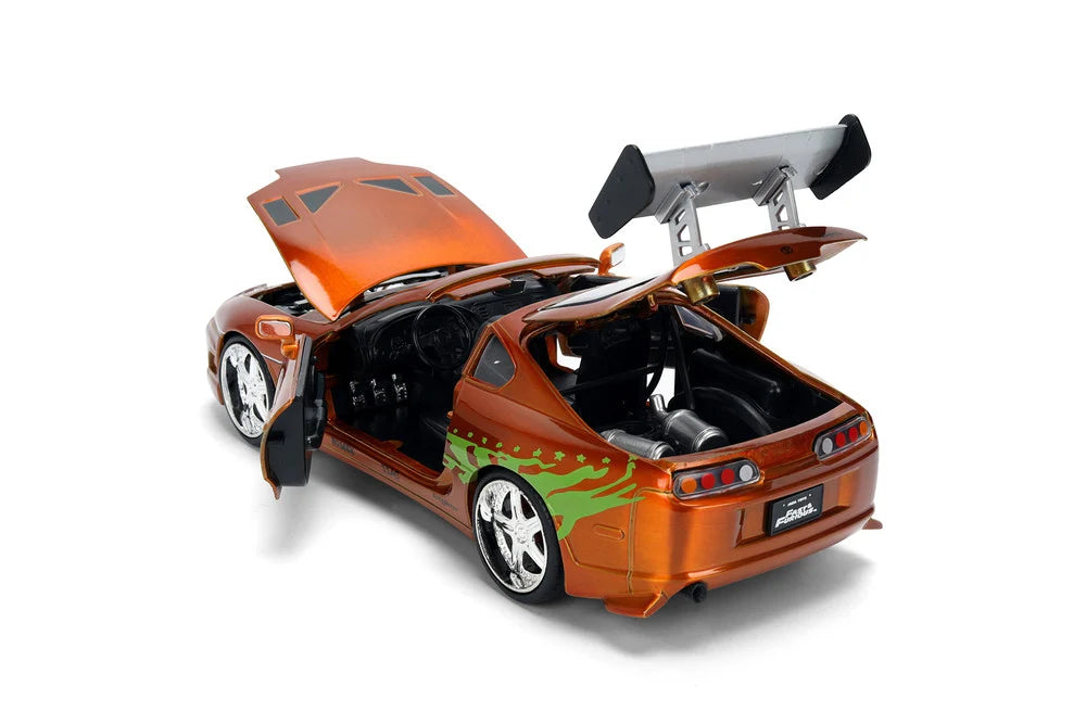Brian's 1995 Toyota Supra Orange Fast & Furious 25th Anniversary Jada 1:24 - 37703