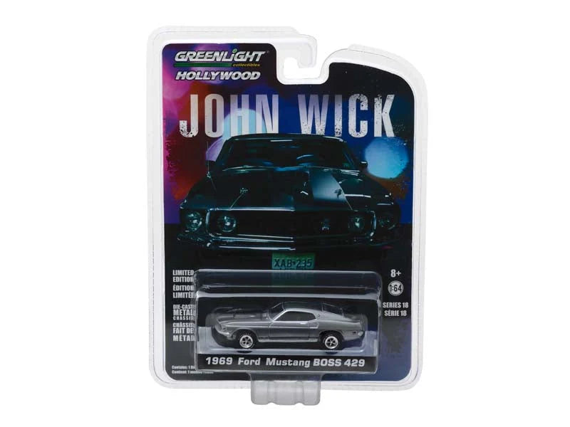 1969 Ford Mustang BOSS 429 - John Wick (Hollywood Series 18) GreenLight 1:64 - 44780E