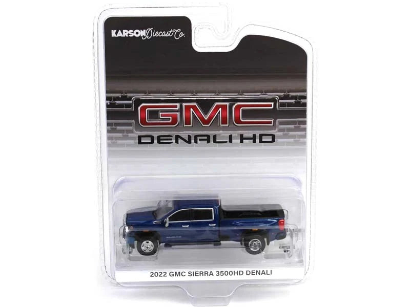 2022 GMC Sierra 3500 Denali Dually Pacific Blue Karson Exclusive 1:64 - 51704A
