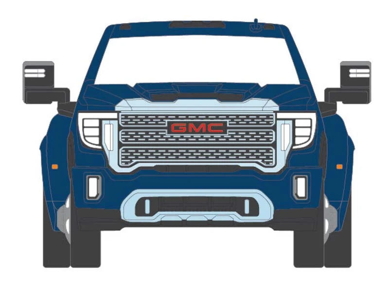2022 GMC Sierra 3500 Denali Dually Pacific Blue Karson Exclusive 1:64 - 51704A