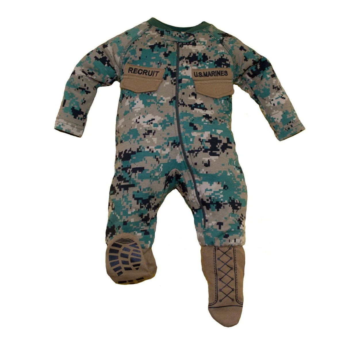 Marine Woodland Baby Uniform Crawler with Boots