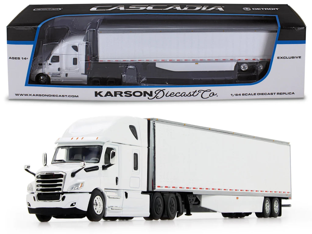 2018 Freightliner Cascadia High-Roof Sleeper with 53 ft Utility Trailer - Karson Exclusive 1:64 - 60-1522