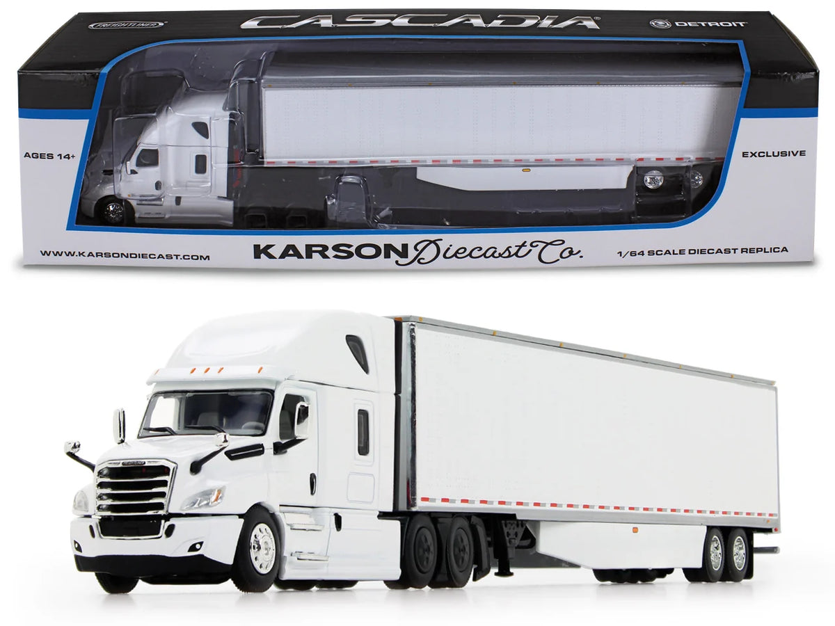 2018 Freightliner Cascadia High-Roof Sleeper with 53 ft Utility Trailer - Karson Exclusive 1:64 - 60-1522