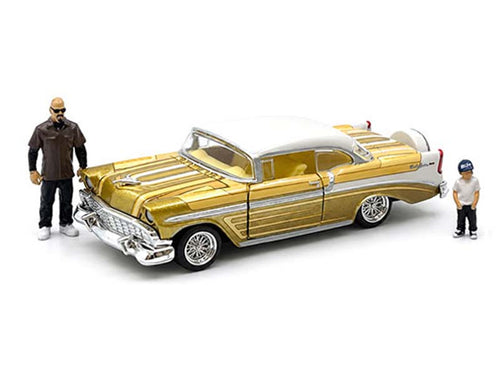 1956 Chevrolet Bel Air Lowrider with Dad and Son Figures 1:64 M2 Machines