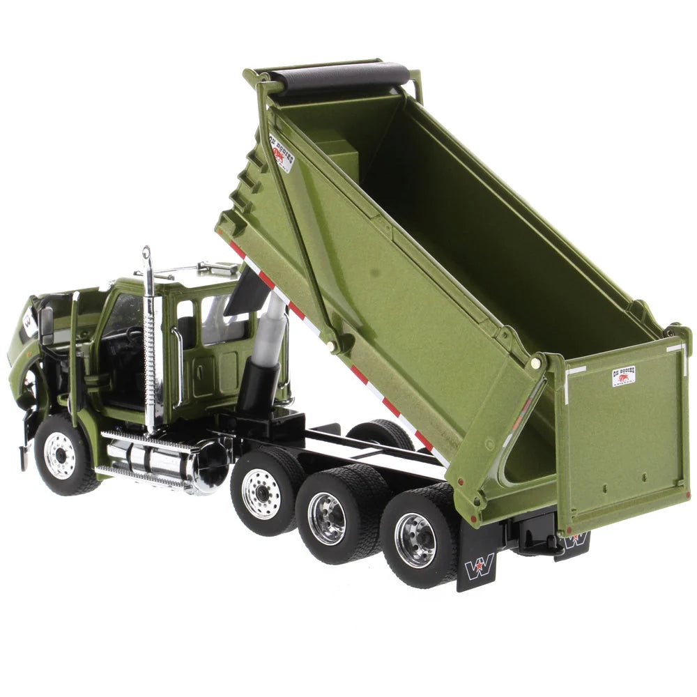 Western Star 49X with Ox Bodies Dump & Beaver Tail Trailer - Viper Red 1:64 - DCP 60-1884