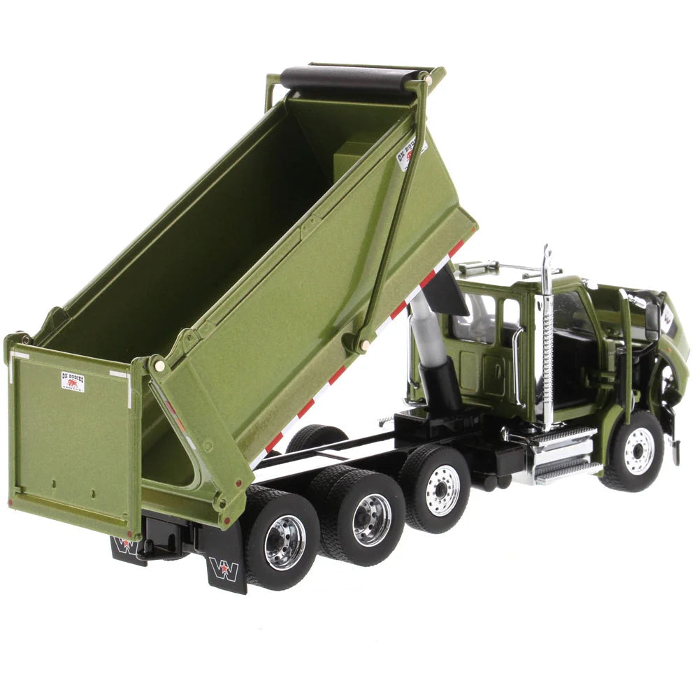 Western Star 49X with Ox Bodies Dump & Beaver Tail Trailer - Viper Red 1:64 - DCP 60-1884