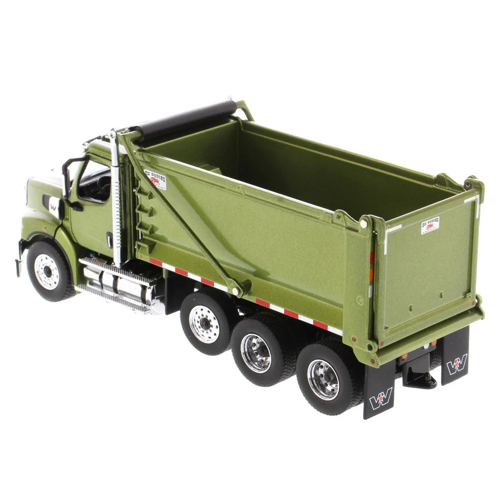 Western Star 49X with Ox Bodies Dump & Beaver Tail Trailer - Viper Red 1:64 - DCP 60-1884