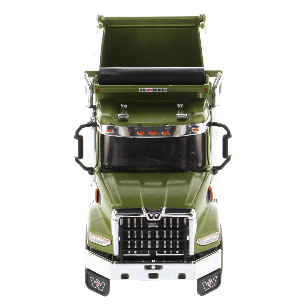 Western Star 49X with Ox Bodies Dump & Beaver Tail Trailer - Viper Red 1:64 - DCP 60-1884