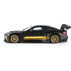 BMW M4 GT3 Black with Gold Stripes Midnight Eclipse