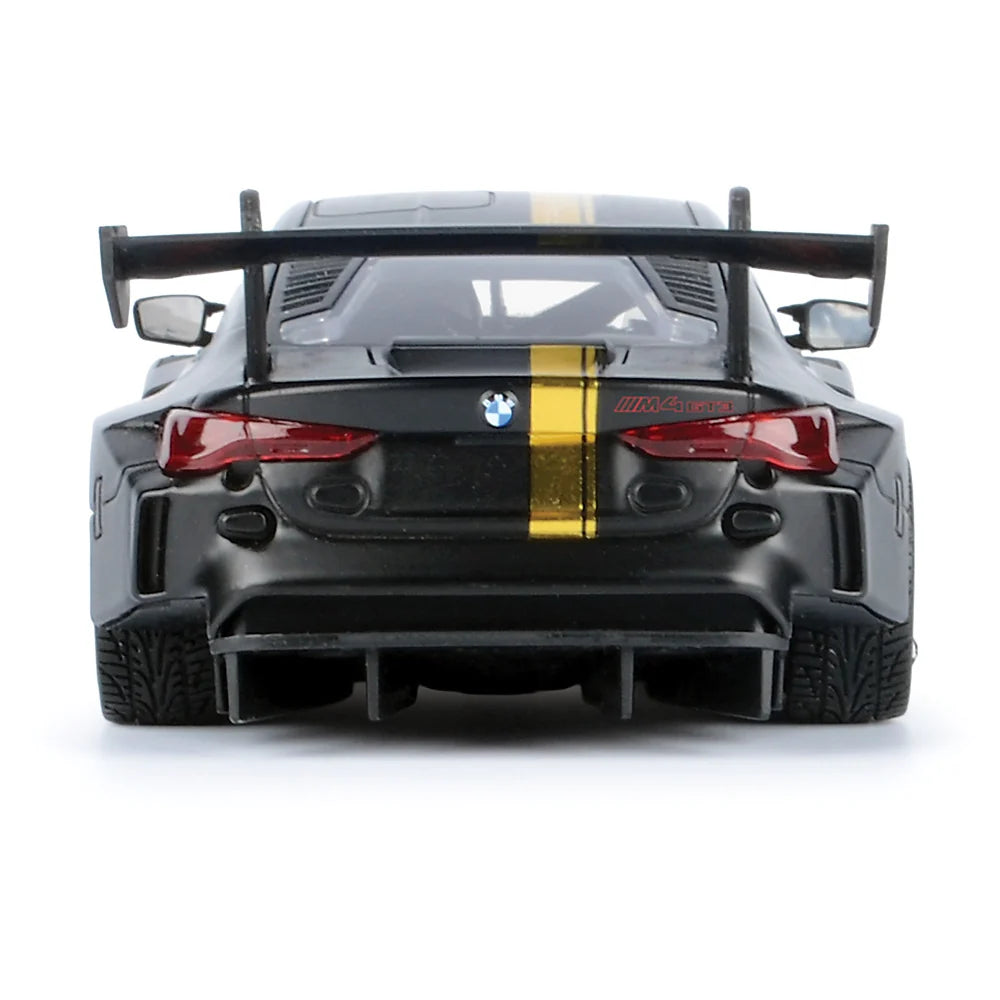 BMW M4 GT3 Black with Gold Stripes Midnight Eclipse