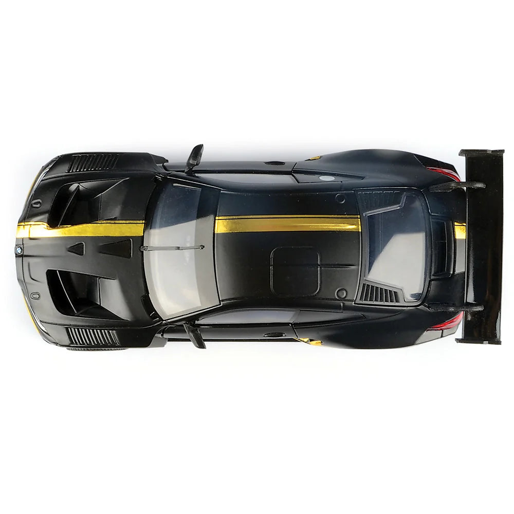 BMW M4 GT3 Black with Gold Stripes Midnight Eclipse