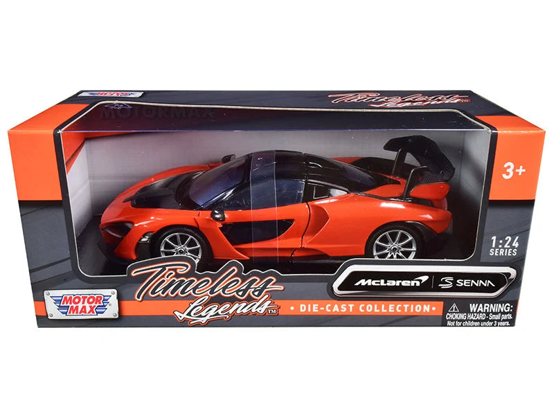 McLaren Senna Orange Metallic/Black – Motormax 1:24 Diecast