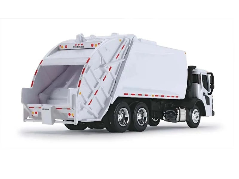 Mack LR with McNeilus Meridian Rear Loader - White 1:87 Scale Model - First Gear 80-0351