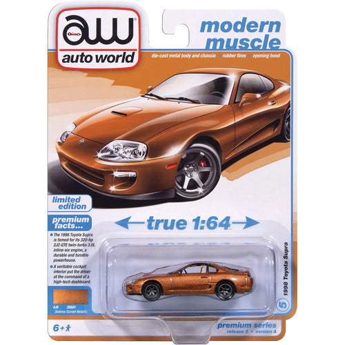 1998 Toyota Supra Sedona Sunset Metallic Auto World 1:64 - AWSP209A