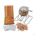 Deluxe Bingo Game Set with Rotary Metal Cage, Master Board, Wooden Balls & Chips