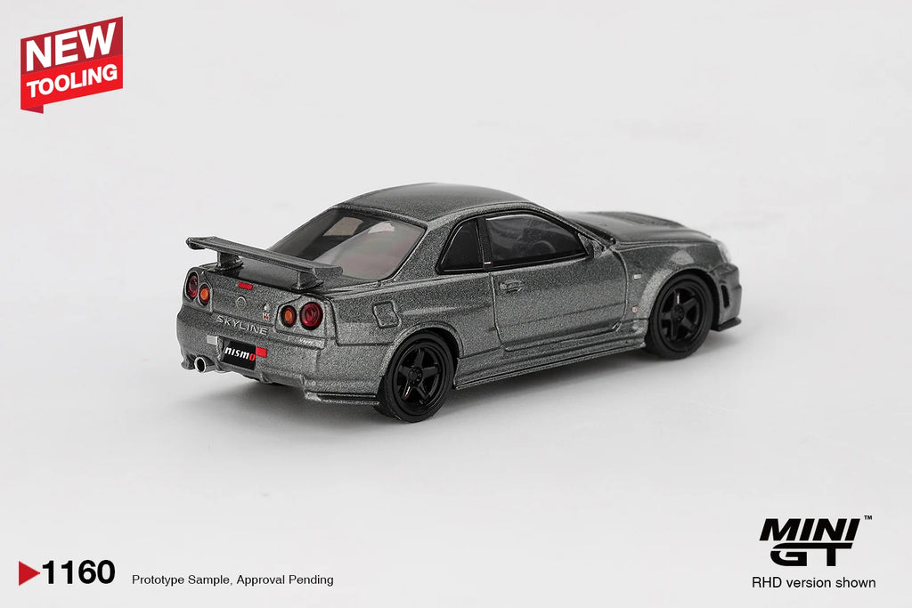 Nissan Skyline GT-R R34 NISMO CRS Dark Metal Gray (Mini GT) 1:64 - MGT01160