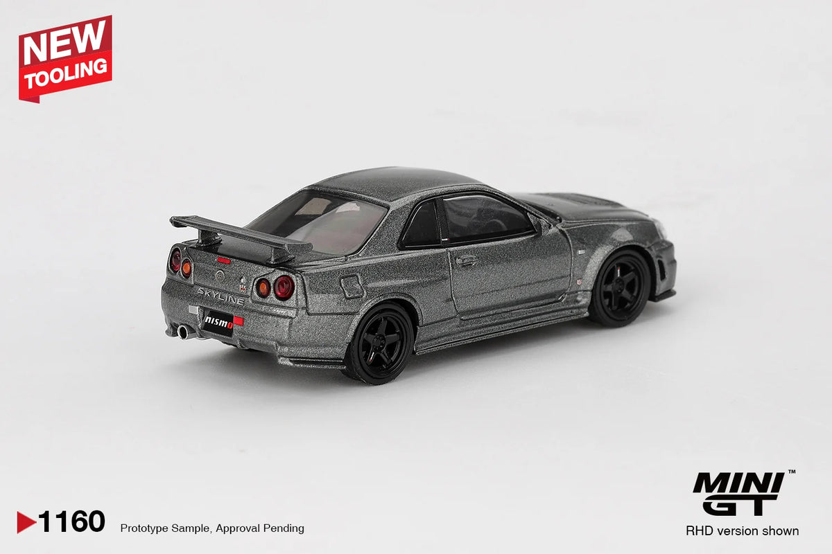 Nissan Skyline GT-R R34 NISMO CRS Dark Metal Gray (Mini GT) 1:64 - MGT01160