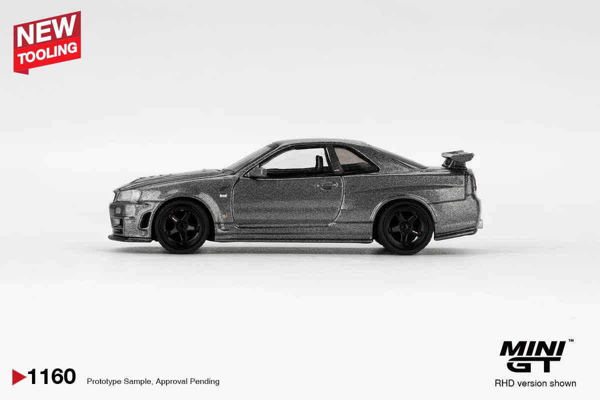 Nissan Skyline GT-R R34 NISMO CRS Dark Metal Gray (Mini GT) 1:64 - MGT01160