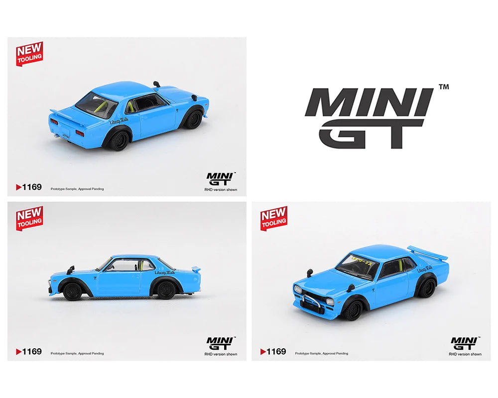 Nissan Skyline LB★Works Hakosuka Baby Blue (Mini GT) 1:64 Diecast Model - MGT01169