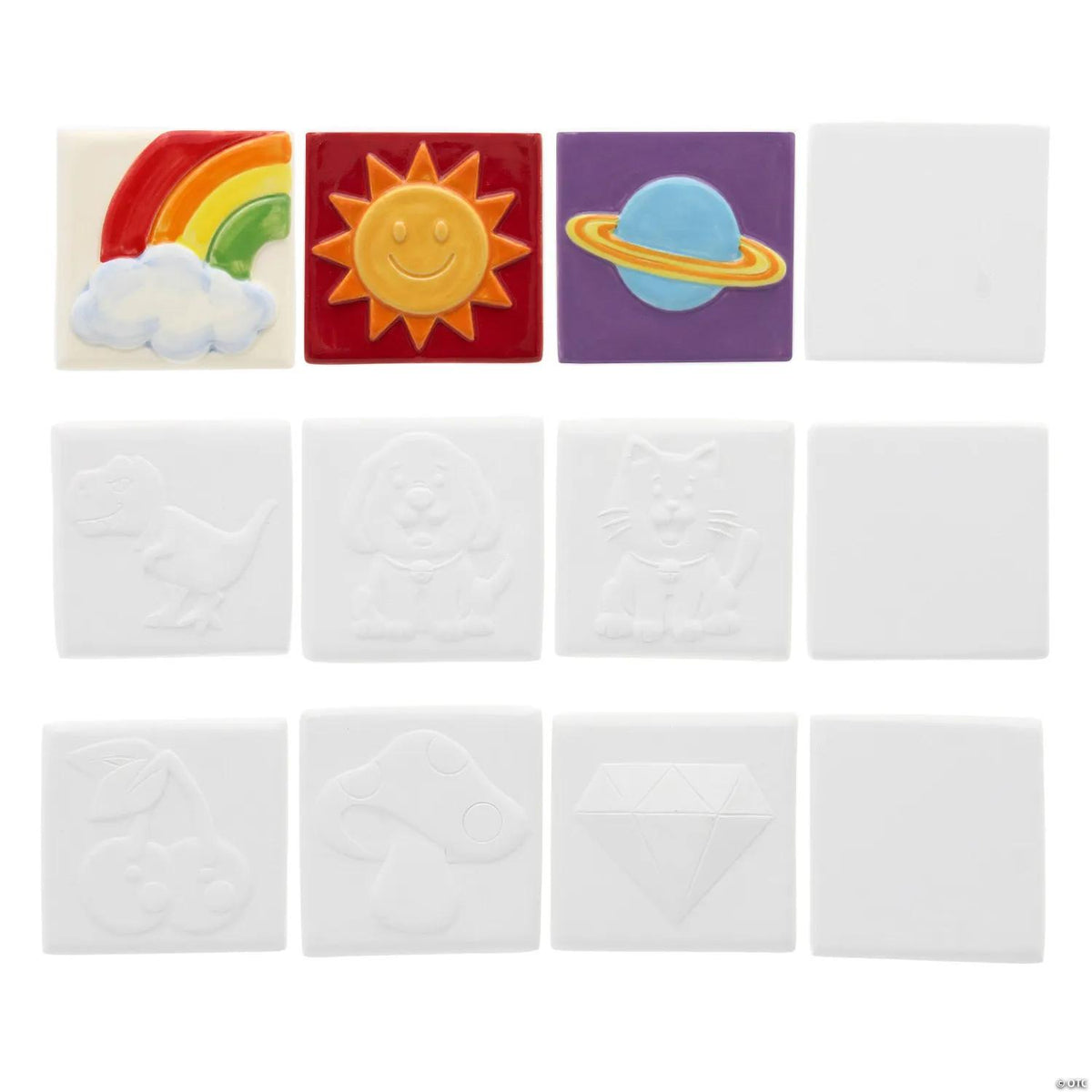 DIY Paint Your Own Ceramic Tile Magnets Craft Kit