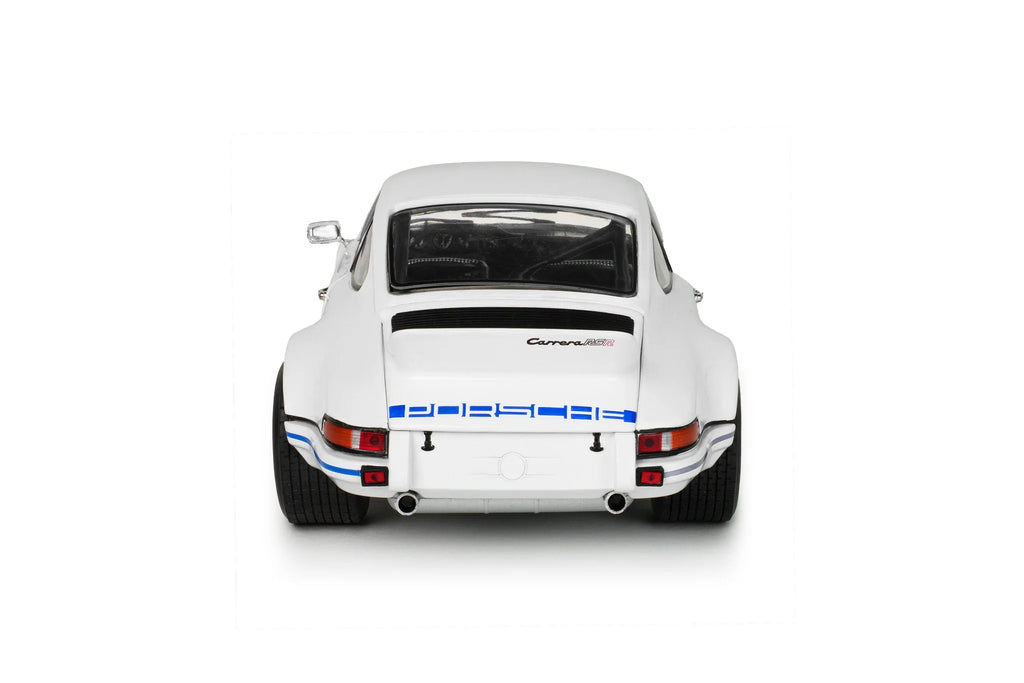 1973 Porsche 911 RSR White w/ Blue Carrera Stripes Diecast – 1:18