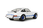 1973 Porsche 911 RSR White w/ Blue Carrera Stripes Diecast – 1:18