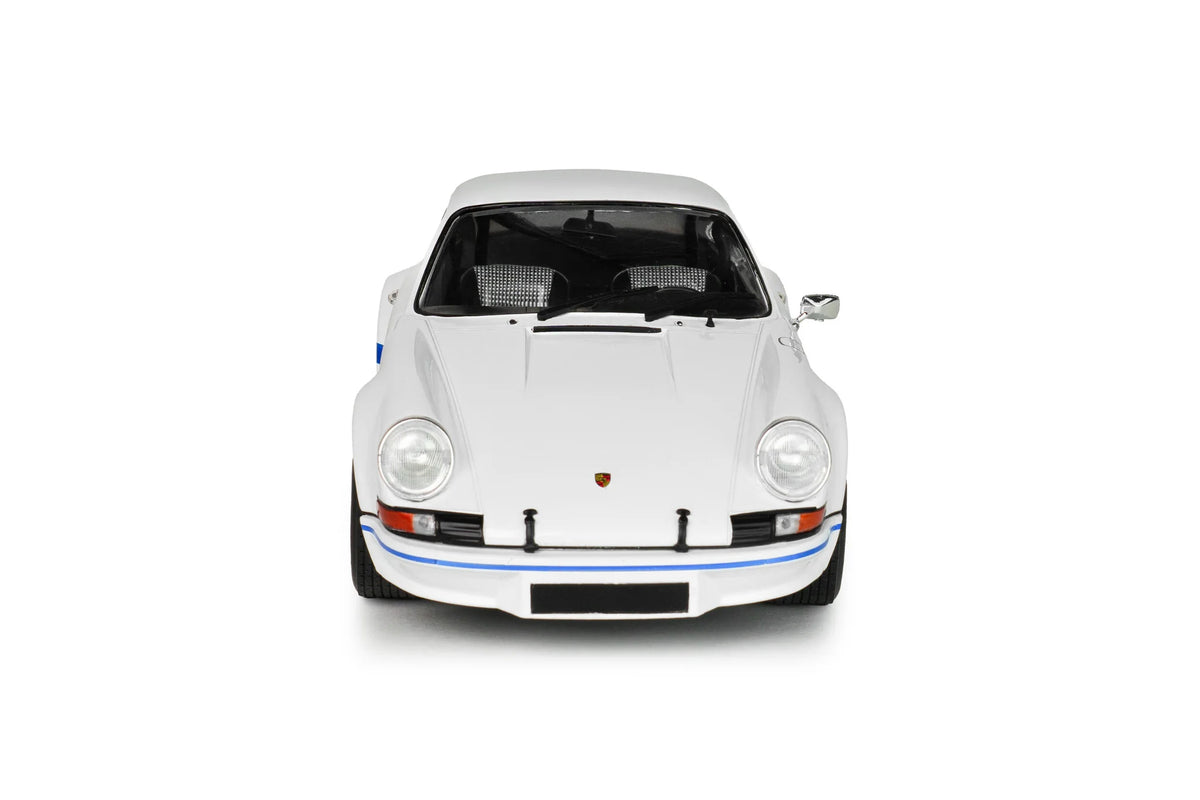 1973 Porsche 911 RSR White w/ Blue Carrera Stripes Diecast – 1:18