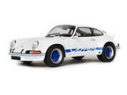 1973 Porsche 911 RSR White w/ Blue Carrera Stripes Diecast – 1:18