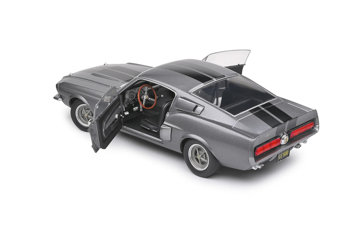 1967 Ford Mustang Shelby GT500 Gray/Black – Solido 1:18 Diecast