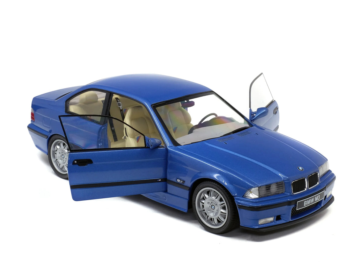 1990 BMW E36 M3 Coupe Estoril Blue Solido 1:18 - S1803901