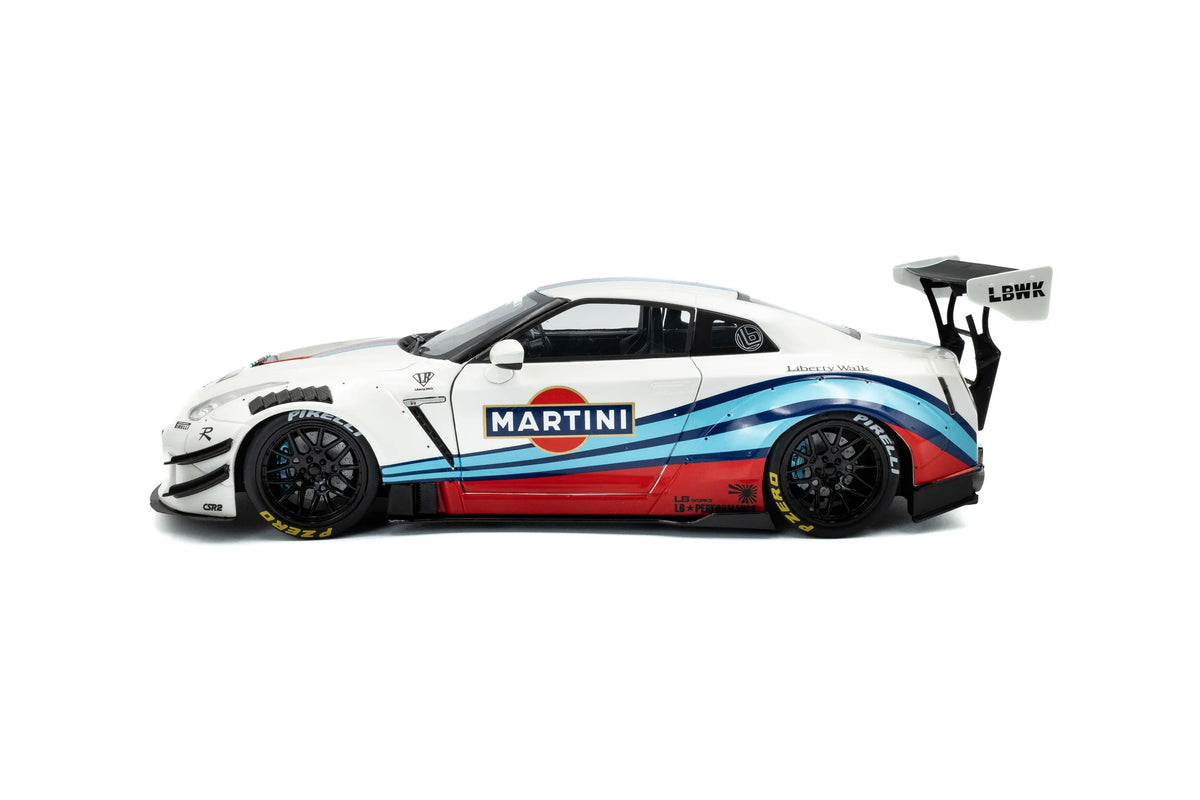2024 Nissan GT-R R35 Liberty Walk 2.0 Martini Racing Solido 1:18 - S1805819